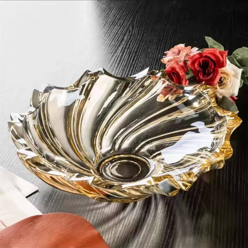 欧式高级水晶玻璃果盘家用客厅茶几零食盘简约创意水果盘会议用盘,淘宝优惠券,粉丝福利购,淘宝优惠卷