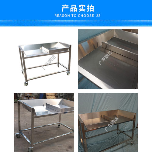 不锈钢生鲜工作台冷链生鲜展示台 加厚工作台304材质防生锈冰鲜台 - 图2