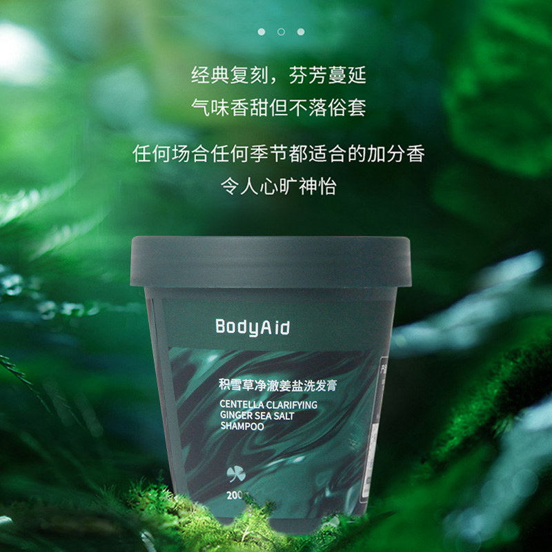 bodyaid博迪生姜洗发水积雪草净澈姜盐洗发膏去屑止痒官方旗舰店 - 图2