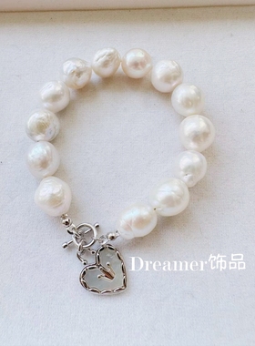 Dreamer饰品原创天然皱皮巴洛克珍珠手链9－10mm