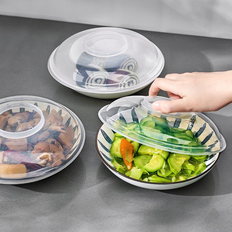 微波炉加热盖子耐高温热菜专用防油罩防溅透明盖食品家用饭菜罩 - 图1
