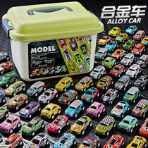 Child Alloy Small Car Toy Car Boy Inertia Simulation Racing Model Gift Box Suit Boy Birthday Gift