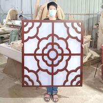 Carved Flower Plate Hollowed-out Pvc Ceiling Density Board Genguan Wood-Plastic Plate Flower Lattice Partition Wall Sino-European Flower Plate Screen