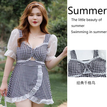 2024 new step up spa swimsuit womens slimmer hood one-piece dress Sexy short sleeves Gats Covered Meat Swimsuit