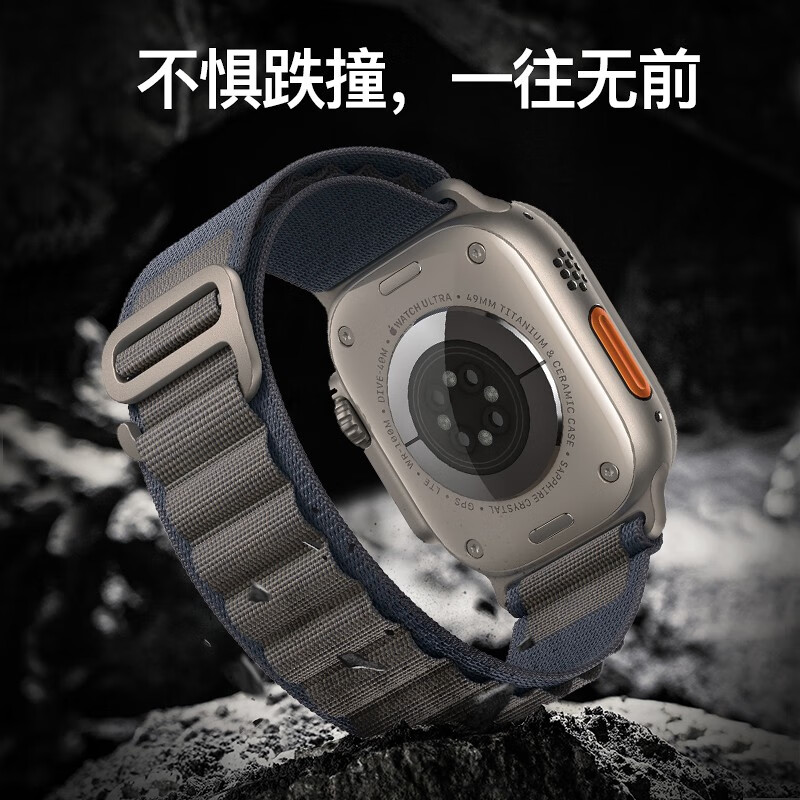 适用iwatch表带野径回环applewatchultra2表带se苹果手表表带8代7/6/5/4高山49mm45/44/41男女s8运动s9尼龙s7 - 图2