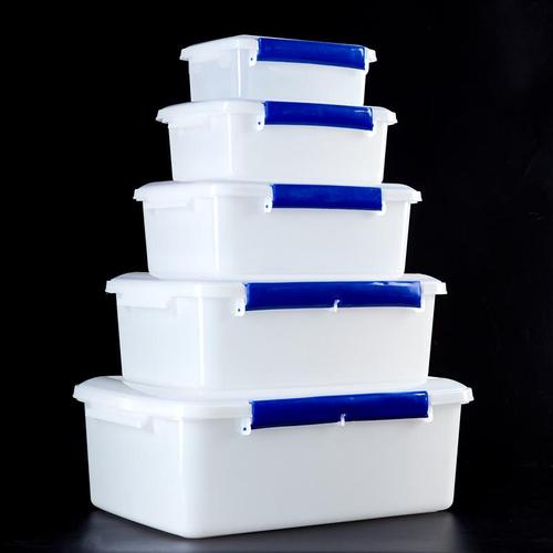 透明长方形带盖保鲜盒塑料商用大容量食品盒冰箱专用收纳密封盒子