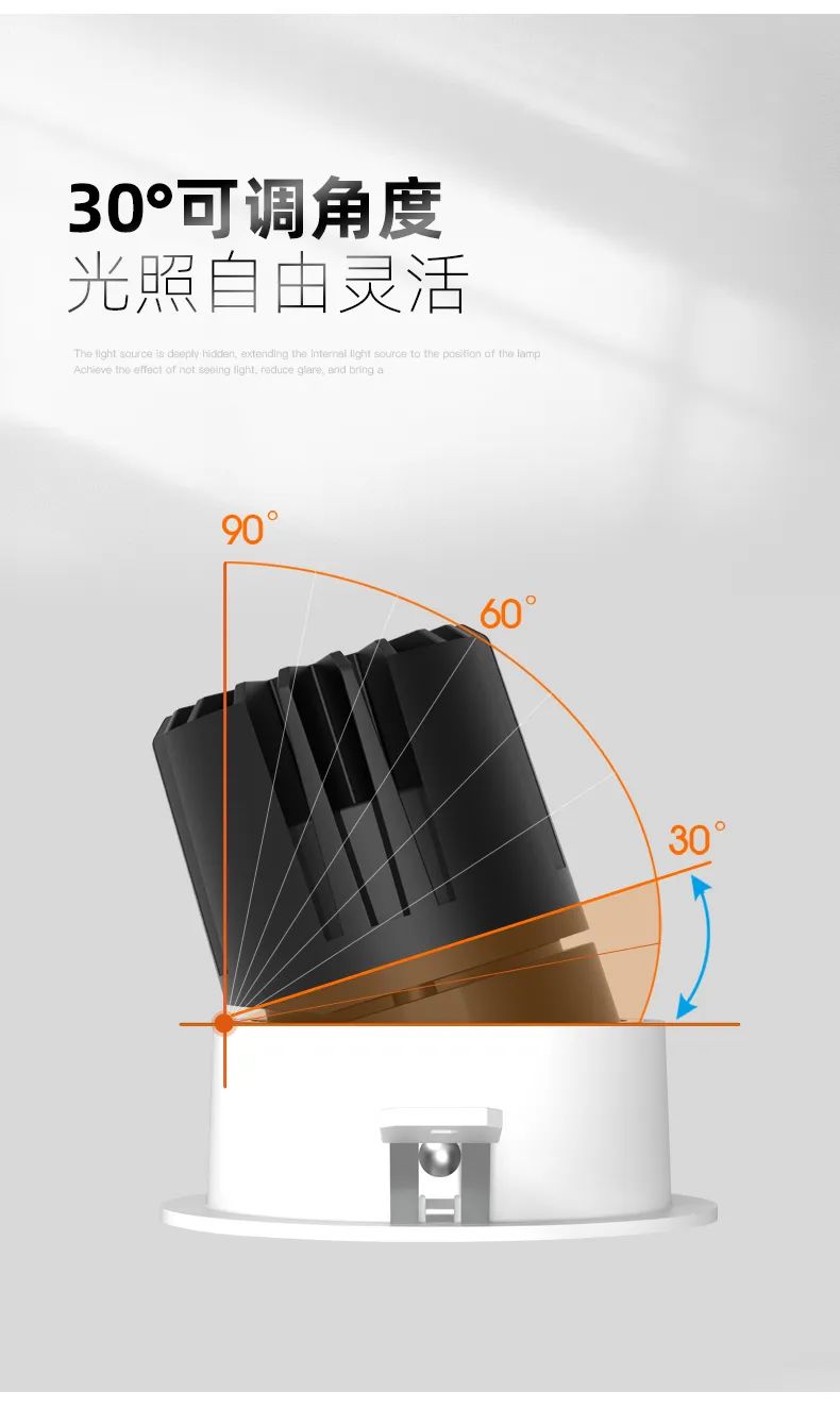 可控硅0-10V家用防眩射灯嵌入式智能调光色温LED天花背景洗墙孔灯 - 图0