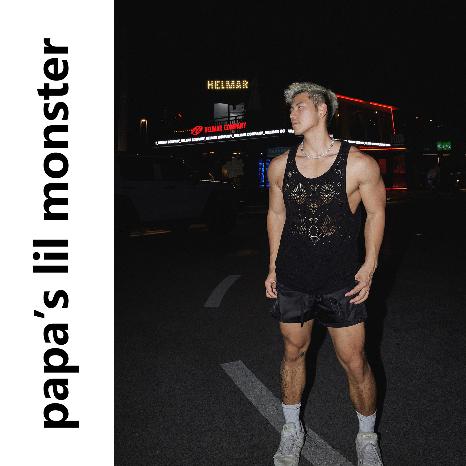 PAPASLILMONSTER【原创】缎面光泽感 美式休闲运动宽松直筒短裤男,淘宝优惠券,粉丝福利购,淘宝优惠卷