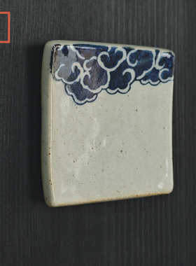 原创黑色实木陶瓷墙面装饰画复古书房新中式客餐厅侘寂风挂画文艺