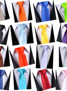 Mans Accessories Slim Skinny Tie for Men Jacquard Woven Soli