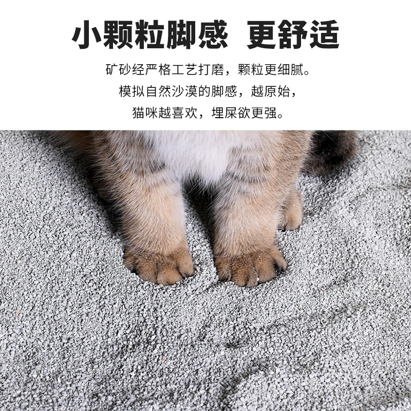 宝斐天然钠基矿石猫砂无尘矿砂纳米炭晶除臭吸水混合膨润土4.5kg