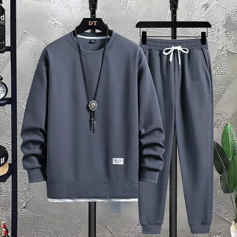 2pcs sweatpants Men Pants set hoodies tracksuit hoodie sport - 图1