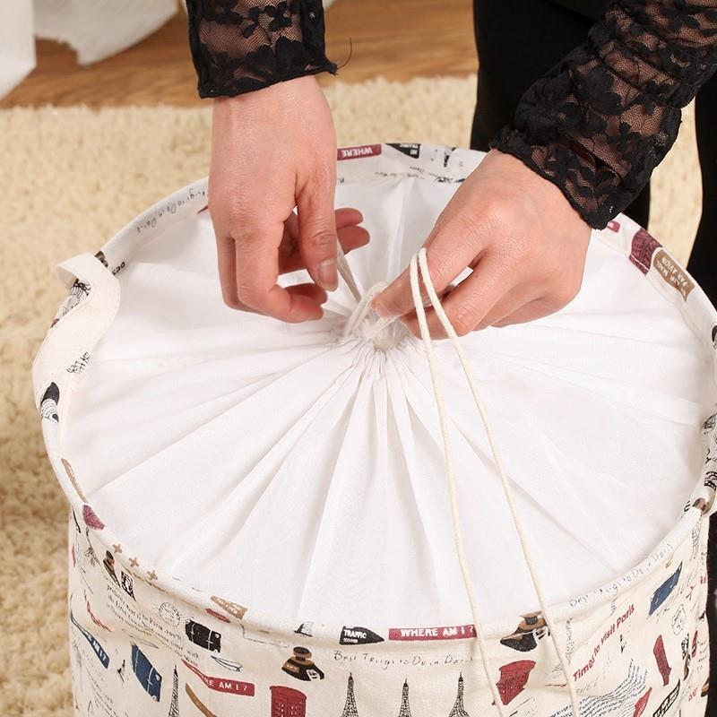 Laundry basket fabric bunting folding toy bucket waterproof - 图1