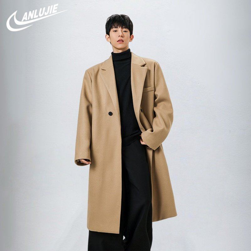 ANLUJIE 情侣风衣毛呢大衣男中长款冬季保暖厚外套呢大衣毛呢外套,淘宝优惠券,粉丝福利购,淘宝优惠卷