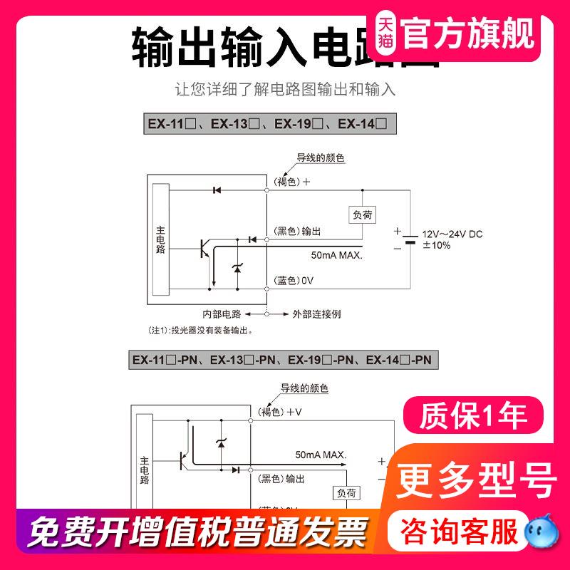 松下原装反射对射光电传感器EX-11A/11B/11EA/11EB 14A/B 13A/13B - 图2