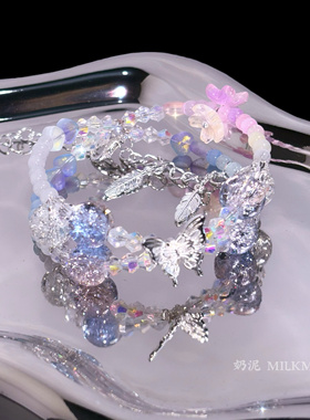 奶泥MILKMUD/原创设计白月梵星白烁衍生款印象手链琉璃串珠闺蜜款