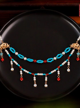 古风汉服流苏璎珞项链多层百搭