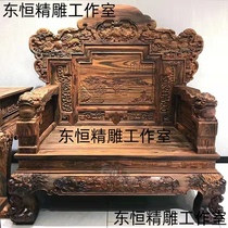 Finely Carved Plot Relief Plot Landscape Backrest Animal Bed Throne of the Lions Sofa YH5FV The Lion Sofa YH5FV