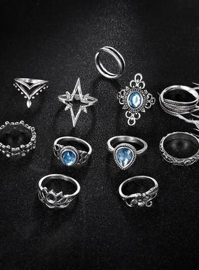 New accessories joint rings Vintage knuckle Ring Set覆古戒指