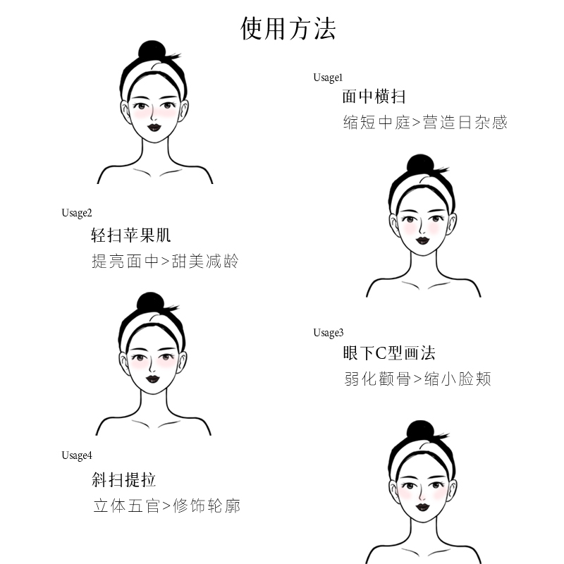 MLG点彩刷腮红刷一支装柔软毛便携高光化妆刷子 - 图2