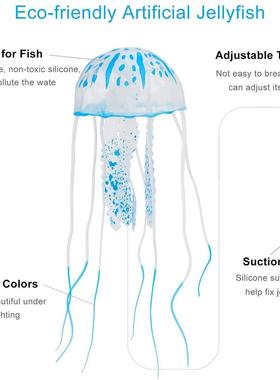 Fluorescent Artificial Jellyfish for Aquarium Fish Tank Deco