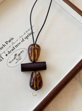 复古镂空吊坠项链百搭长款毛衣链