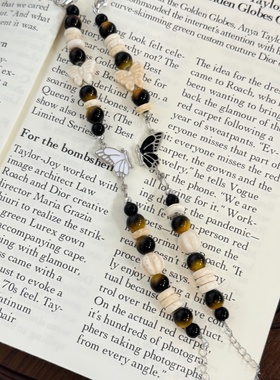 虎眼黑白双蝶情侣手链森系设计复古百搭高级感情侣手串送闺蜜礼物