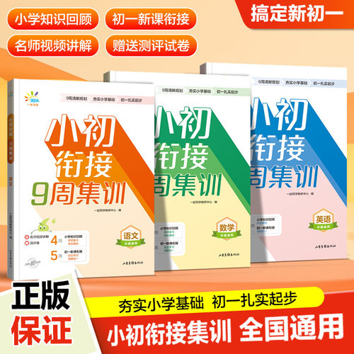 2025版小初衔接9周集训小升初总复习资料小学语文数学英语知识大盘点期末冲刺100分预测押题卷毕业升学考试真题必刷卷领跑新初一 - 图3