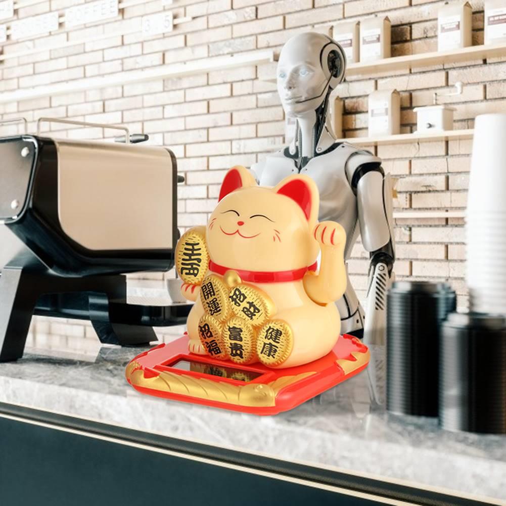 Chinese Lucky Cat Wealth Waving aking Hand Fortune Welcome - 图1