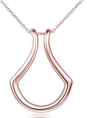 Dainty Ring Holder Necklace Horseshoe, Drop Ring Holder Neck