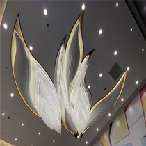 European style ceiling lamp pool shopping mall living room ceiling shape decoration gypsum lamp panel round carved GRG material