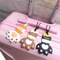 Xinjiang baggage card luggage Luggage Hanging suitcase Cat Paw Original Cartoon Cute Suitcase CONSIGNMENT