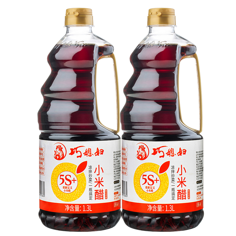 巧媳妇小米醋酿造食醋凉拌家用炒菜香醋酸甜纯酿造米醋1.3L*2-图3