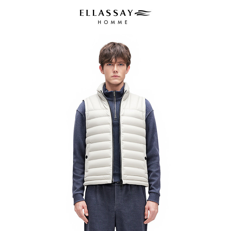 ELLASSAY歌力思男装26年新款鹅绒蓬松保暖羽绒服马甲EME371L00500,淘宝优惠券,粉丝福利购,淘宝优惠卷