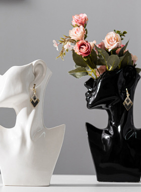 陶瓷花瓶潮流时尚摆件装饰品头模