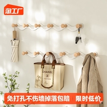 Hanging clothes hanger wall wall-mounted Xuanguan rack door rear clothes hanging hook clothes hook free to punch in the door to enter the door