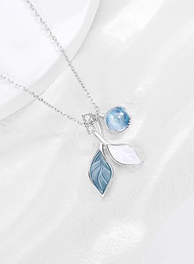 【纪诗顿正品】雾霾叶子纯银项链