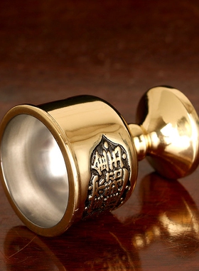 极速铜杯关公供酒杯供财神爷水杯茶杯招财祖先土地供Y水杯家用佛