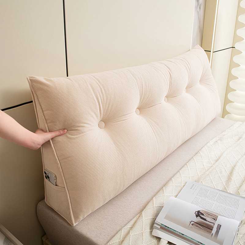 Bedside cushion triangle cushion bed large backrest waist pillow tatami soft package living room bay window simple