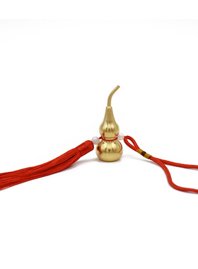 速发口口铜葫芦挂饰纯铜葫芦品盖空心装朱砂大小号工艺开门开挂件