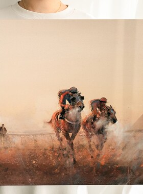 十七小众艺术馆 现代装饰画复古挂画北欧油画客厅沙发电视背景墙