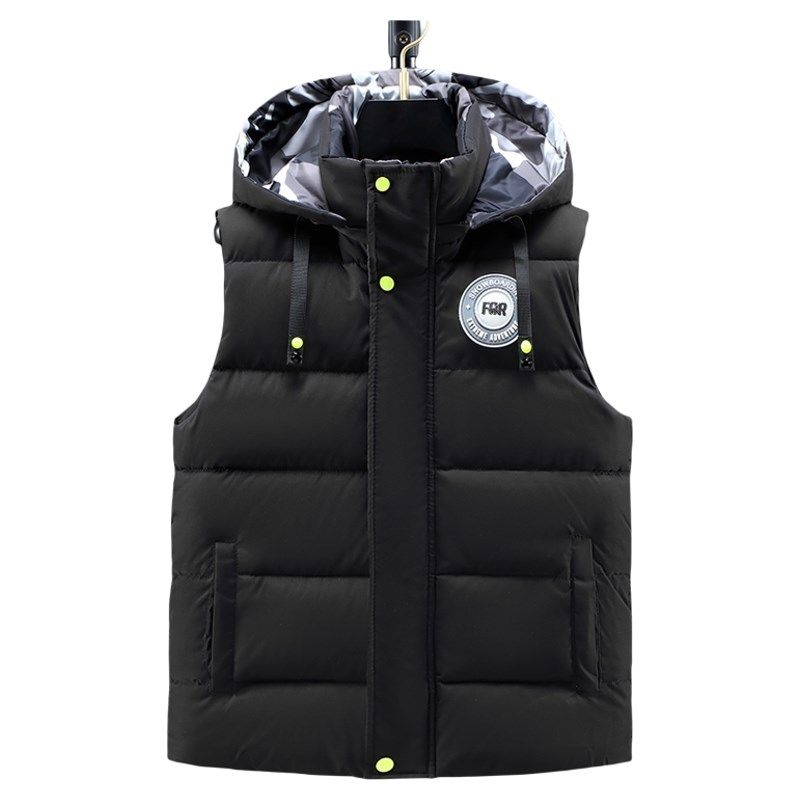 棉马甲休闲可拆卸帽加厚保暖男装背心坎肩加大码秋冬潮流男士马夹,淘宝优惠券,粉丝福利购,淘宝优惠卷