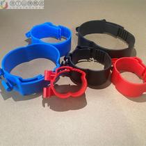 Central air conditioning breathable cap pipe buckle suspension card second buckle suspension code 8 centile rod fixed hanging card with hoop plastic card