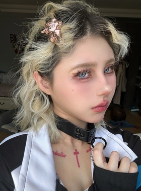 皮质男女亚文化朋克项圈choker