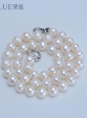 8-9mm淡水珍珠近圆项链微瑕 厂家价 七夕 送礼物女友