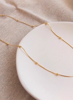 小转运珠项链女小众设计感