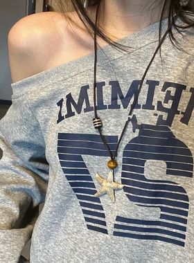 女链2025复古ins项链锁骨海星吊