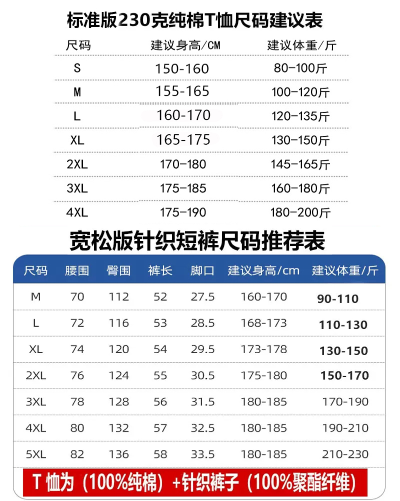 WASSUP重磅纯棉T恤学院风运动短裤宽松夏季高街美式潮牌五分裤1