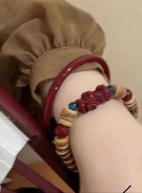 新品新品推荐天然原矿朱砂貔貅y醒狮手镯套装女紫金砂本命年转运