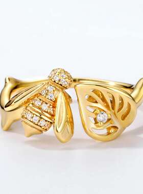 极速Love Rumei new handmade joint ring ladies ring bee .open